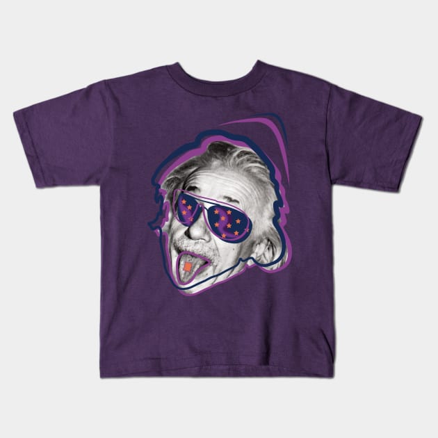 Albert Einstein • Am I or are the others crazy? v3 Kids T-Shirt by Twisted By Art